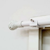 편한리빙 못없이 다는 커튼봉 브라켓 + 25mm커튼봉 세트, 화이트 260~420cm