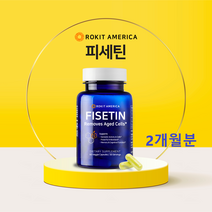로킷아메리카 고순도98% 피세틴+바이오페린+비타민 C 복합제재, 60정, 2개