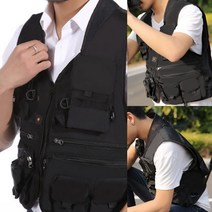 레저 조끼(블랙) (XL) 자원봉사조끼 행사용조끼 유니폼조끼