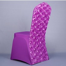 원형스툴커버 의자천갈이 회전 소파 시트 리폼 로즈 스트레치 의자 커버 웨딩 호텔 샴 홈, 자주색, 범용