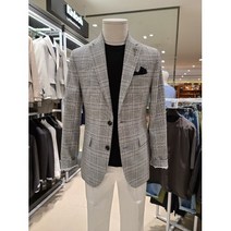 [AK PLAZA] [킨록]S/S 그레이 글랜체크 매쉬 자켓 AKL IZB51