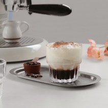 홈카페유리컵 아인슈페너잔 잔 아이스커피 투명 플랫화이트잔 스택 글라스, 170ml