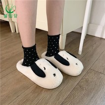 셀럽당 여성용 스누피 따뜻한 겨울용 귀여운 캐릭터 슬리퍼 실내화 슬리퍼