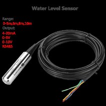 환수 어항환수 엔진양수기 배수펌프 액체 레벨 센서 송신기 물 탱크 압력 컨버터, RS485 Output+6M Range 6M Cable