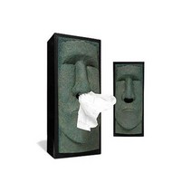 모아이석상 집들이선물 홀더 소품 휴지케이스 티슈케이스, 녹석인상