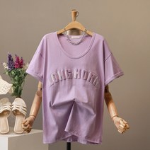 모노시크 파트라 U넥 홀로그램 발포 박시핏 티셔츠 _MNTD741