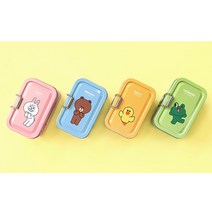 라인프렌즈 미니미 더블락 틴케이스 스티커 다꾸 마스킹테이프 수납함 정리함