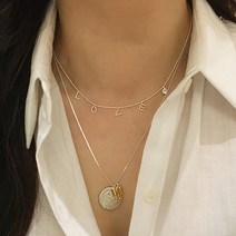 (925 silver) 러브 이니셜 목걸이