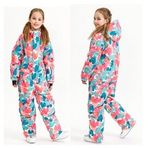 보드 스키 용품 어린이 방한복 키즈 스키 점프수트 원피스 오버올 방수 방풍 여아 스노우보드복 스노우옷-3, [05] Size 140, 06 as picture_05 Size 140