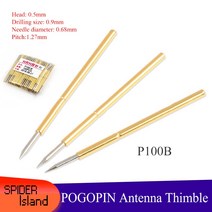 스프링 테스트 프로브 포고 핀 P100-B1 직경 1.36mm 길이 33.35mm 180g, 01 100pcs