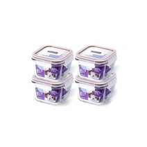 글라스락 소스 보관용기 정사각 210ml 4조, 4개, 단품