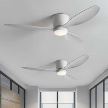 천장 씰링팬 실링팬 공기 순환 선풍기 리모콘 카페, (조명없음)화이트 42인치(106cm)+리모콘
