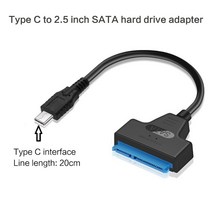 USB 3.0/2.0/유형 C SATA 하드 드라이브 어댑터 케이블 2.5 인치 SSD 및 HDD를위한 SATA에서 USB 어댑터 케이블, 주황색