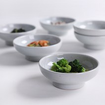 고백자 국산도자기 꽃 굽 찬기 3size, 중, 1개