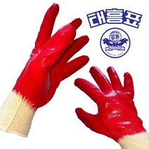 신성메이저글러브 빨간 완코팅 실 장갑 100켤레 코팅장갑 태흥표, 빨간색, 100세트