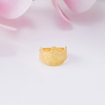 바울레토 24k 순금 1.875g 프레스 왕관 복 돌반지 아기반지