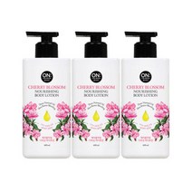 (당일출고) LG생활건강 온더바디 체리블라썸 바디로션 체리 400ml 3개, 온더바디 체리블라썸 바디로션 4