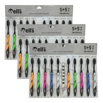 웰스 차콜 이중미세모 30개 칫솔