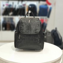 몽크로스 로고 패턴 지퍼 포인트 백팩/ WBP9020