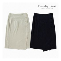 [써스데이아일랜드] [Thursday Island] 여성 코듀로이 언발 스커트(T208MSK231W) 396792