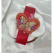 [전통고급나비실타래] 축복타임 백일상 돌상 소품 세트_ 셀프백일상 패키지 100일상차림 전통실타래 전통엽전 선물포장, 빨강색 고급전통나비
