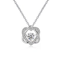 0.5ct 그라 모이사나이트 목걸이 여성용 스파클링 다이아몬드 펜던트 심장 박동 S925 실버 고급 주얼리 선물