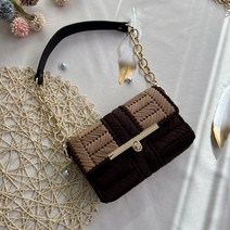 도두리 DIY 가방만들기 망뜨개 손뜨개질 네트공예 코바늘 뜨개질 패키지 키트 토리숄더백, 토리 카카오 초코릿