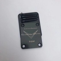 도어넘버 집주소 문패 번지 일렉트릭 기타용 커스텀 샵 크롬골드블랙 넥 플레이트 나사 포함, 검은색