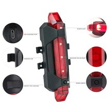 전기 자전거 출퇴근 배달 휴대용 스쿠터 usb 충전식 전자 스쿠터 후면 미등 안전 경고 미등 램프