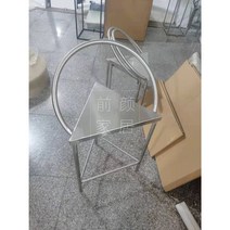 인더스트리얼 메탈 인테리어 카페 의자, 스텐실버60-70cm