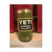 예티 램블러 텀블러 24 oz 머그 w 매그슬라이더 뚜껑 하이랜드 올리브