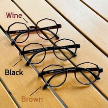 국산 남자 여자 가벼운 다각형 뿔테 안경 반디707