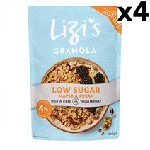 Lizis 리지스 그래놀라 로우 슈가 메이플 피칸 500g 4팩 Granola Low Sugar, 1개