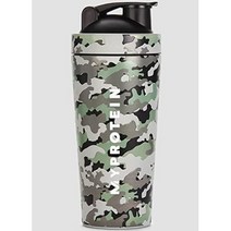 서플리먼트 내 프로 MYPROTEIN 내 단백질 스테인레스 스틸 셰이커 병 750ML CAMOUFLAGE METAL SHAKER B09J, One Size, One Color