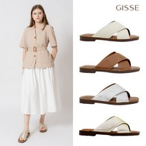 지쎄 [지쎄 공식몰] 천연가죽 여성 수제화 슬리퍼 GIS-43297