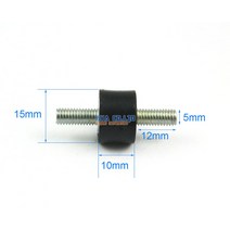 기계 감속기 부품 호환 고성능 12 조각 15*10mm M5*12mm 더블 엔드 남성 고무 방진 마운트 보빈 아이솔레이터