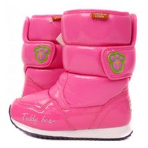 테디베어 패딩 캐릭터 아동 방한화