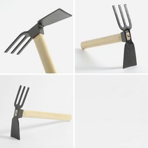 요비월드 원목손잡이 곡괭이+세발괭이 바지락캐는도구 텃밭가꾸기 도시텃밭