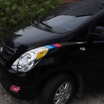 간지 그랜드 스타렉스 보닛 사이드 로고 퍼포먼스 랩핑 커버 외부 액세서리 튜닝 스티커 용품, A.타입