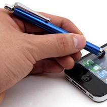 스마트폰 태블릿 터치펜 정전식 펜모양 청색, 1