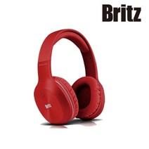 브리츠 W800BT QPLUS 유무선 블루투스 헤드폰 헤드셋 레드