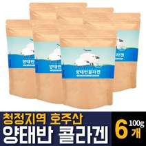 호주산 양태반 빈 분말가루 고함량 저분자 피쉬콜라겐 펩타이드 알부민 L트립토판 허니부쉬 세로토닌 고단백질 이너뷰티 아미노산 함유 음식 효능 영양제 추천, 100g 6개, 6개