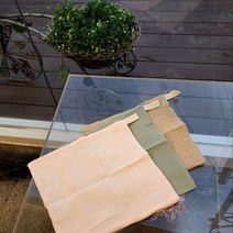 당일출고/ 면 100% 유아 어린이 손수건-3가지색상 고리형/ 프랑스자수 손수건/ 자수용원단, 베이지