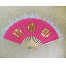 무용부채 1조(2개) 닭털/부채춤/운동회/부채춤/부채