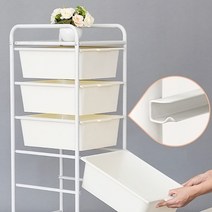 스르륵 서랍 트롤리 이동식 수납 컨테이너 선반 바구니 카트, 단품
