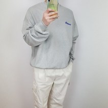 에덴핏 남여공용 오버핏 커플 맨투맨 이쁜곳 찬스 자수 레터링