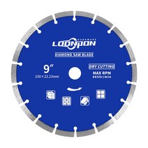 180mm/230mm 다이아몬드 커팅 디스크 원형 세그먼트 톱날 건식 습식 절단 콘크리트 대리석 타일 도자기 세, 02 Blue 230mm