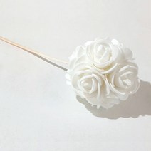 모먼트 디퓨저 스틱 섬유스틱 우드스틱 몬스테라, 화이트부케