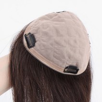 여우가발 [W2039] 완벽한 두피구현 전체불파트 정수리가발, 10cmx10cm/27cm-자연갈색, 1개