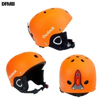 성인 알파인 스노보드 헬멧 스노보드 익스트림 스포츠 보호 헬멧 통풍이 가볍다., 매트 오렌지, L:성인머리둘레58-61Cm